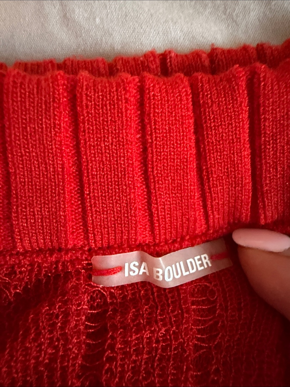 Isa Boulder SSENSE Exclusive Red Calm Sleeveless Mock Neck Top - Picture 5 of 5